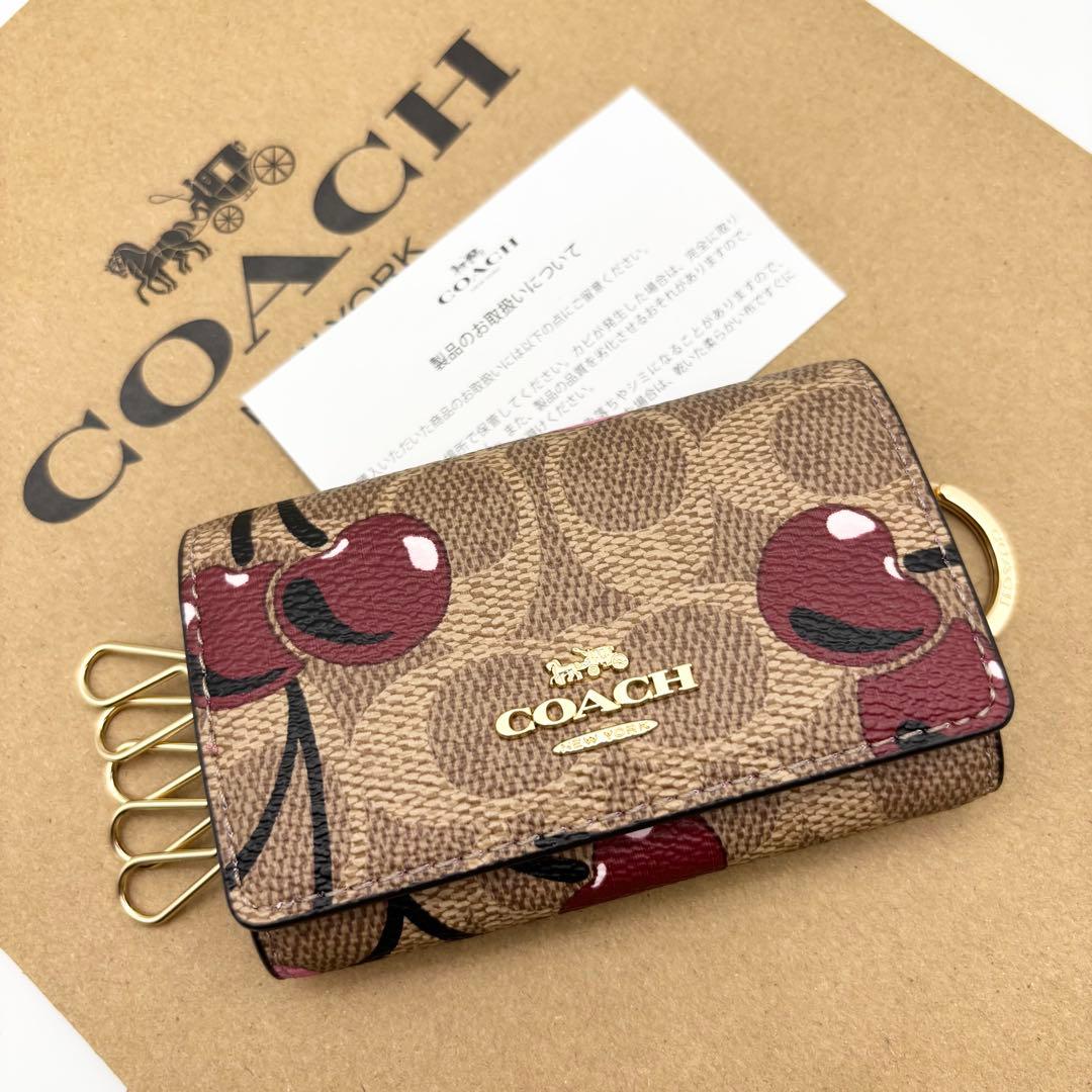 【COACH☆新品】☆ファイブ リング キー ケース☆シグネチャー キャンパス☆ COACH OUTLET｜【公式】5 リング キー ケース シグネチャー キャンバス