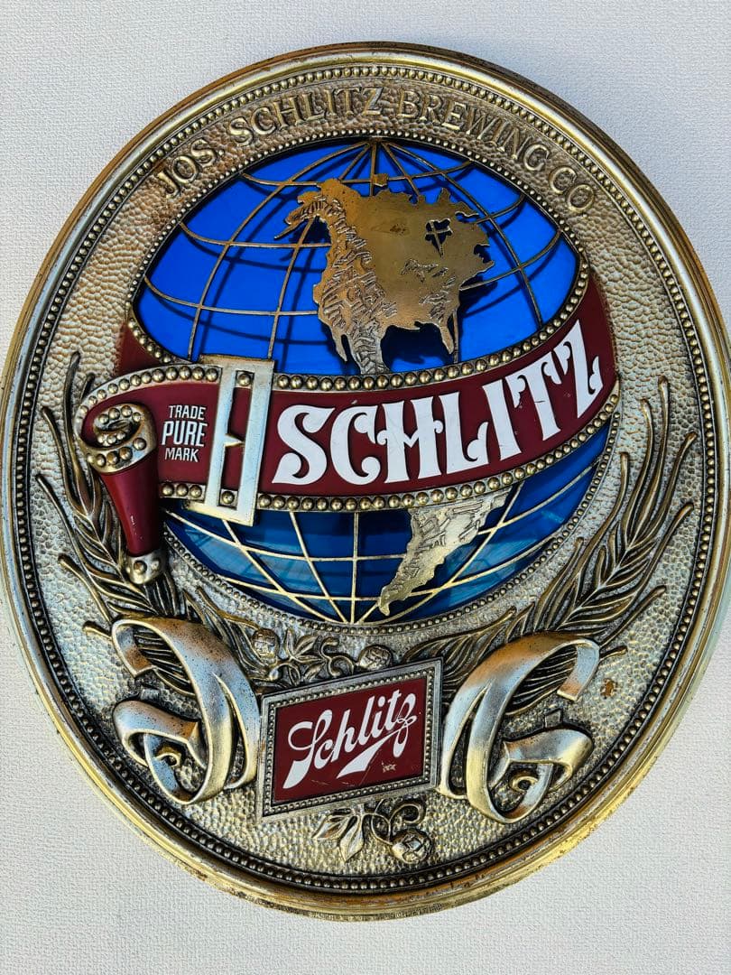 激レア ビンテージ SCHLITZ 看板 1977年 プラスチック販促店舗 - メルカリ