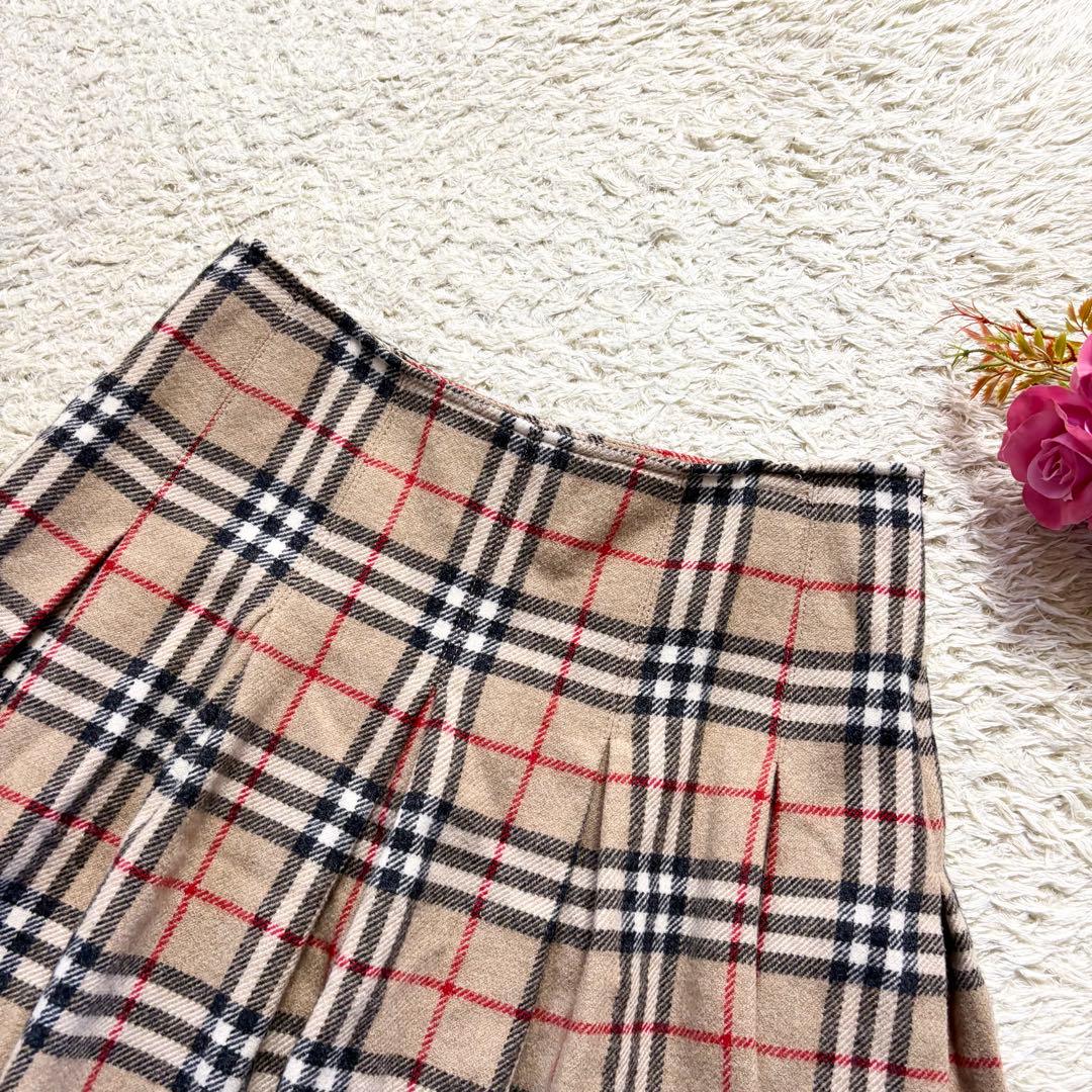 希少サイズ バーバリー ロンドン ウール ノバチェック スカート 40