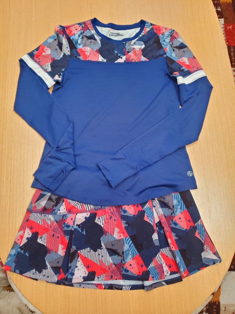 lija長袖S/P&スコートXS上下セット(リージャ) ロゴ入り　S/P　リジャ テニスウェア長袖|PostGamePullover | テニスウェア・レディース専門店