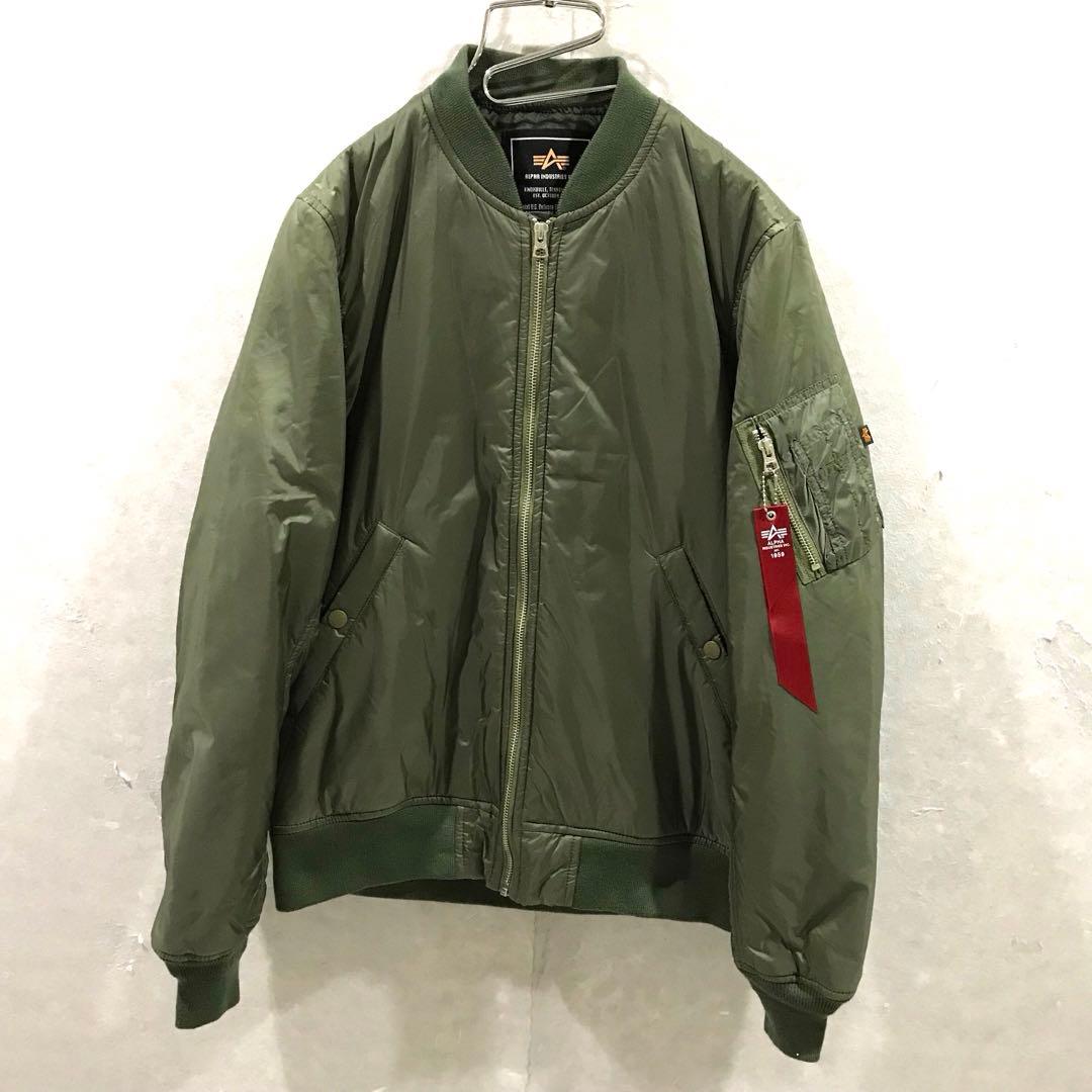 ALPHA MA-1 フライトジャケット 美品 中綿 カーキ L - メルカリ