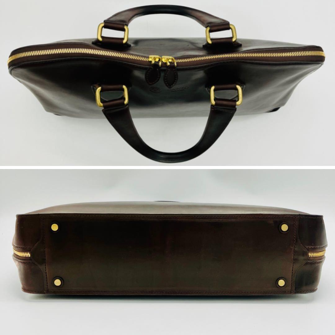 ◎中古!! GANZO GUD ブリーフケース ビジネスバッグ ボルドー レザー