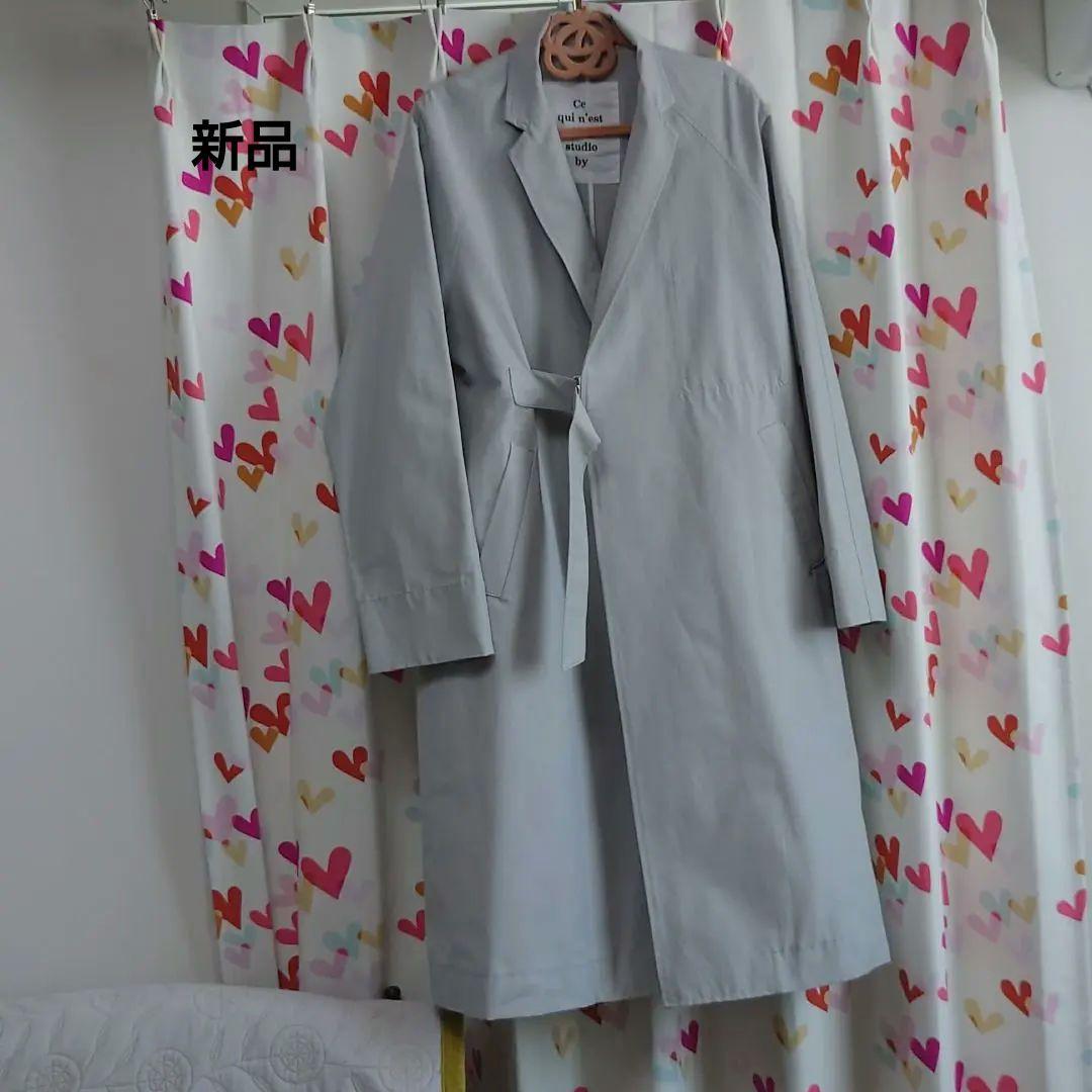 新品ブランベールblancvert新ミントグレ━スプリングコ━ト 新品ブランベールblancvert新ミントグレ━スプリングコ━ト