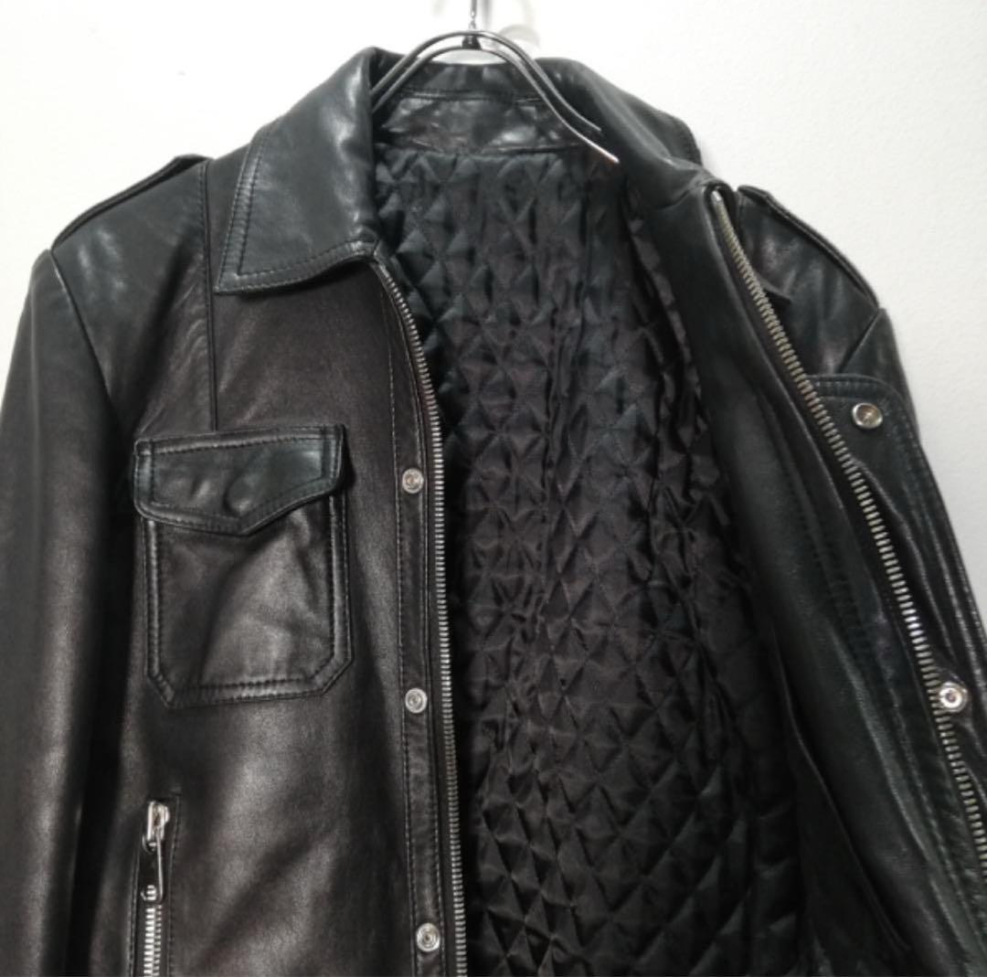 希少 stud homme スタッドオム Lジップレザーライダース - メルカリ