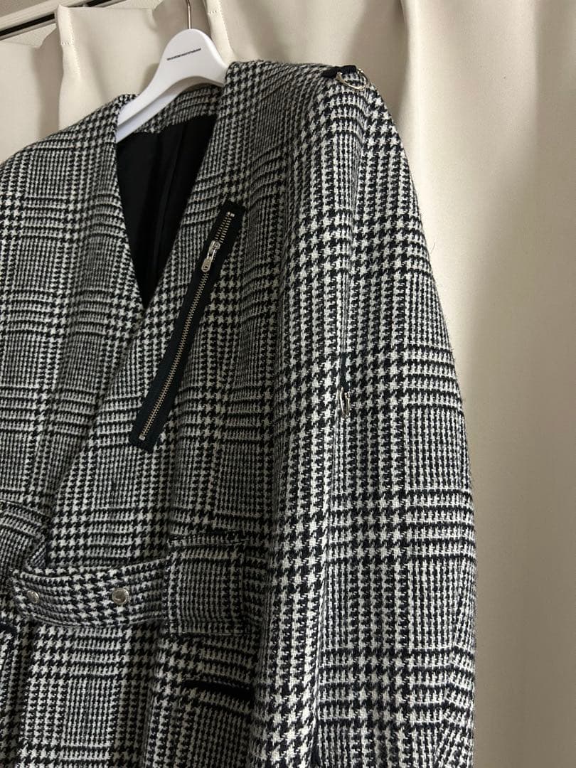 最終 The Soloist 20AW ツイードロングコート 46 ソロイスト