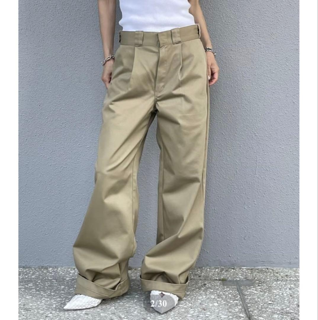 新品未使用　オクスン　ok.soon×dickies ワイドチノパンツ M ok.soon×dickies wide chino pants | ok.soon