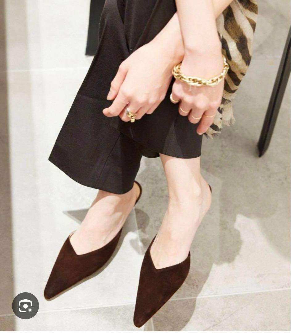 BRIENTELLA ダークブラウン ミュール セール】 【BRENTELLA/ブレンテッラ】MARIEポインテッドミュール