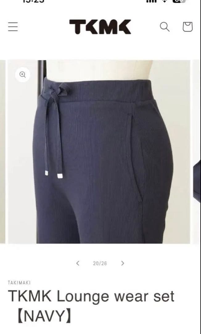 新品】タキマキ 滝沢眞規子 TKMK ラウンジウェアセット ネイビー