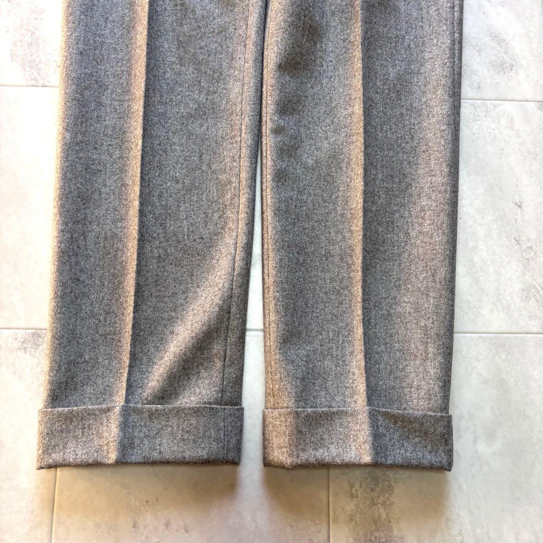 極美品】GERMANO カノニコ ウールフラノサイドアジャスターパンツ 44