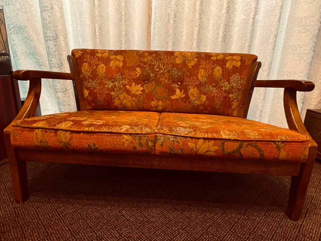 ２７日で終了！ブルージュ　ソファー　三越　家具 楽天市場】三越ブルージュ 2人掛けソファa 藤張り アーム 木枠