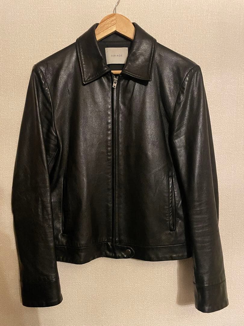 SUB-AGE. ブラックレザージャケット Ourlegacy似 ラムレザー SUB-AGE. ブラックレザージャケット Ourlegacy似 ラムレザー - メルカリ