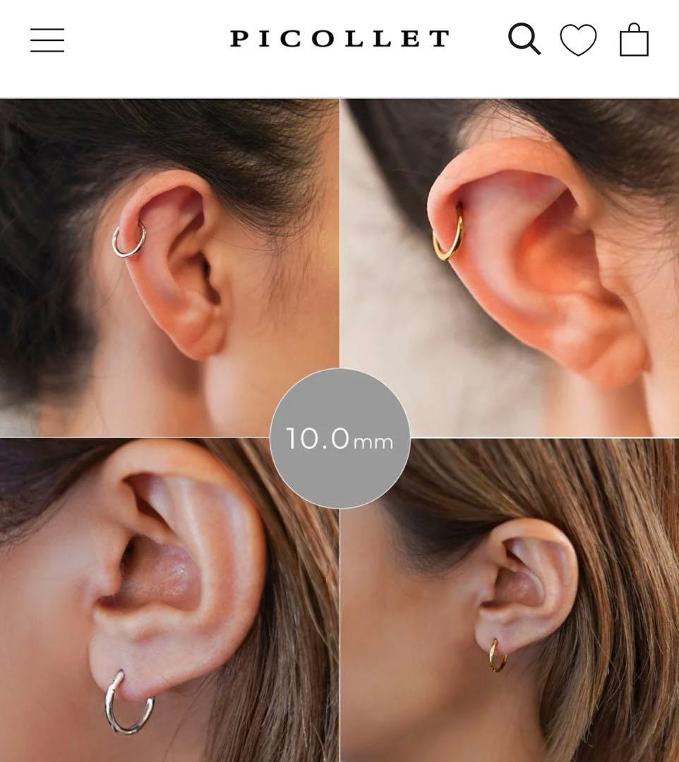 picollet PICOLLET 16G セグメントリング 10mm プラチナ