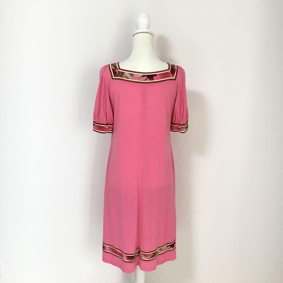 美品 LEONARD レオナール カンカン ストレッチ ワンピース - メルカリ