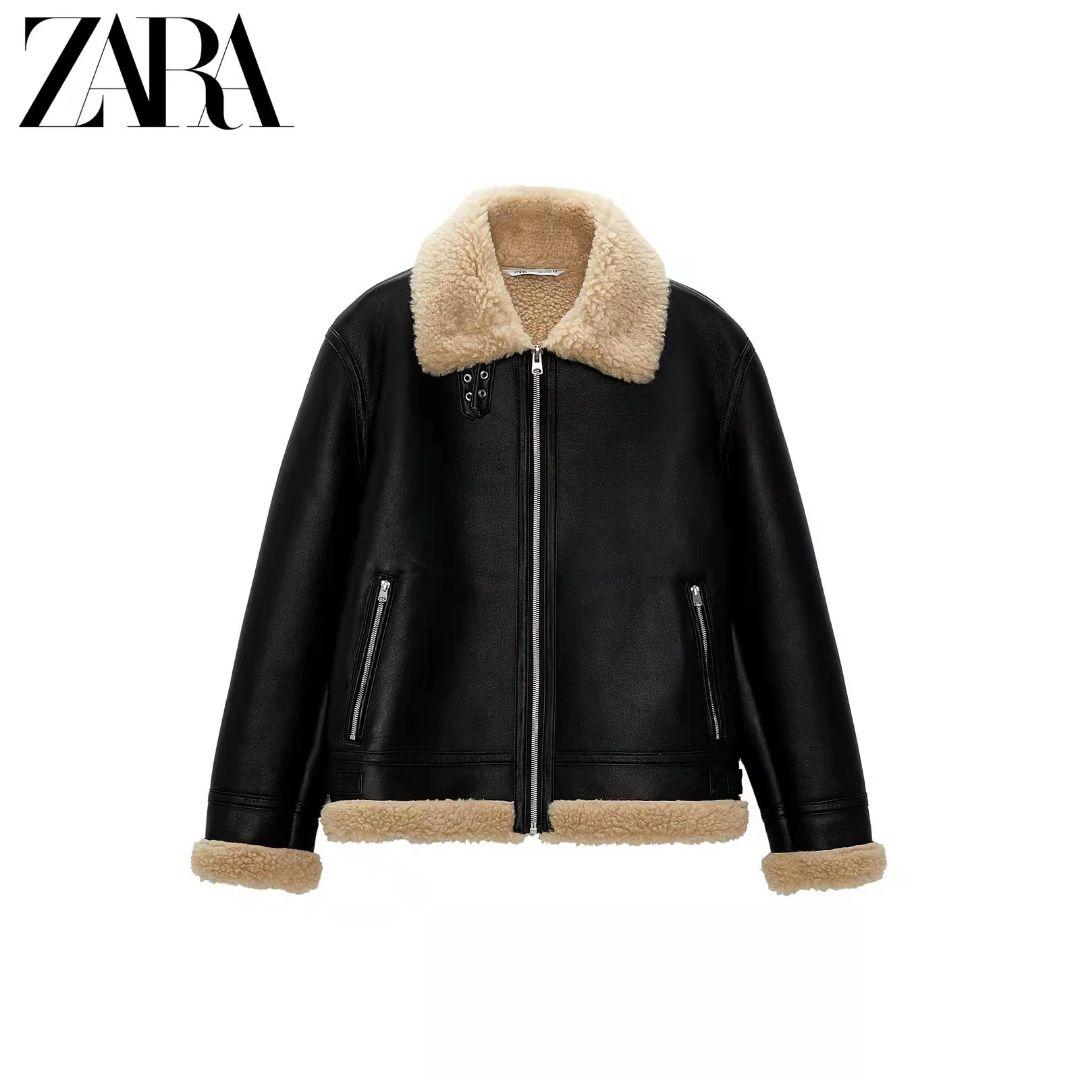 新品 ZARA ダブルフェイス フェイクレザージャケット - メルカリ