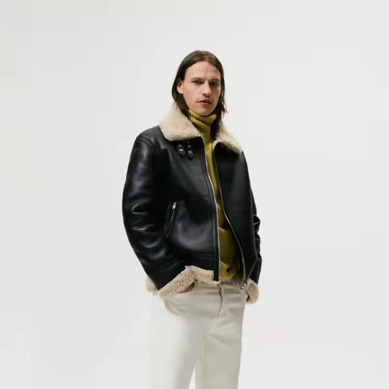 新品 ZARA ダブルフェイス フェイクレザージャケット - メルカリ