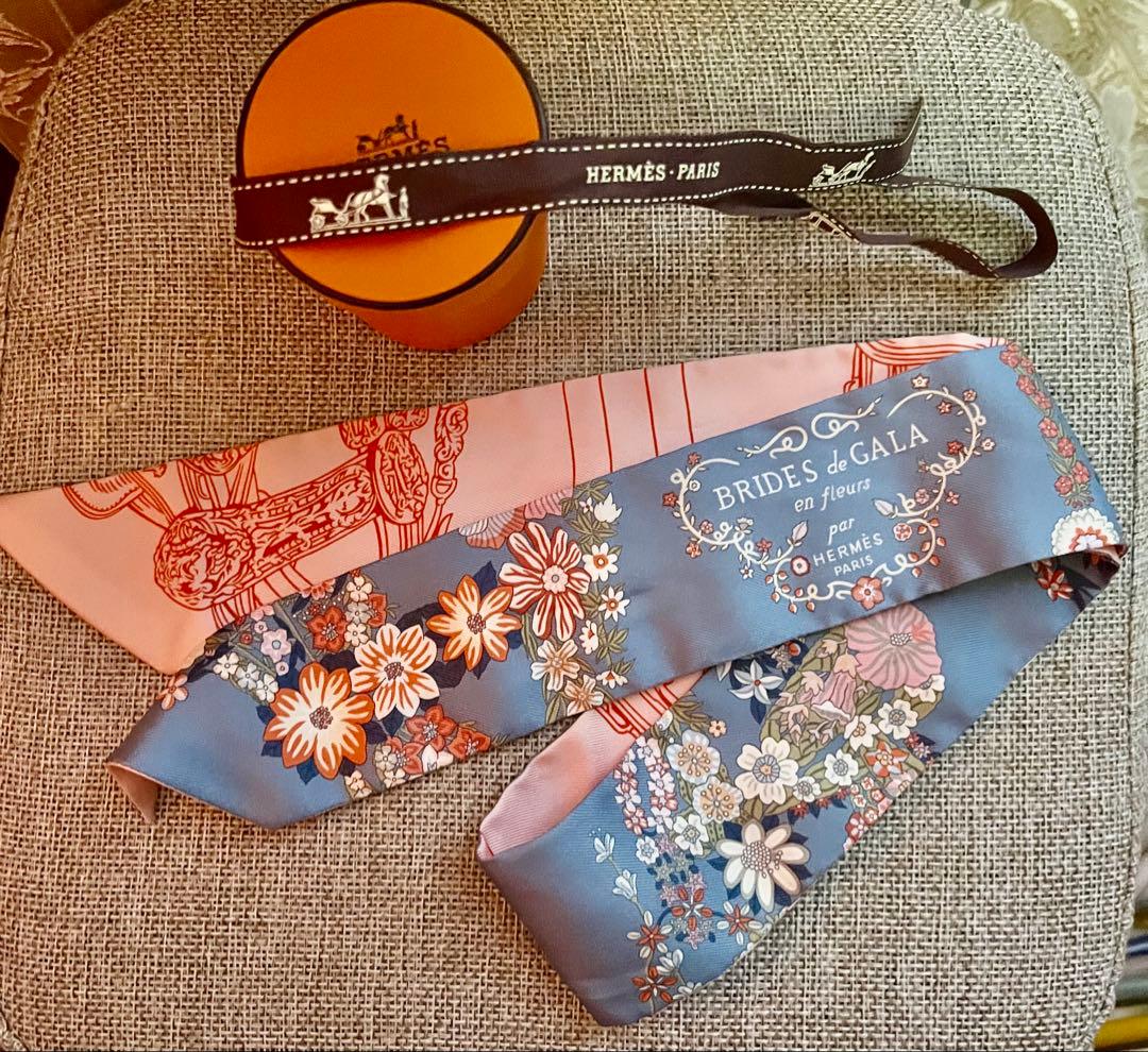 HERMÈS BRIDES D'GALA シルクスカーフ HERMES Brides De Gala Silk Scarf Red Multicolor Women's