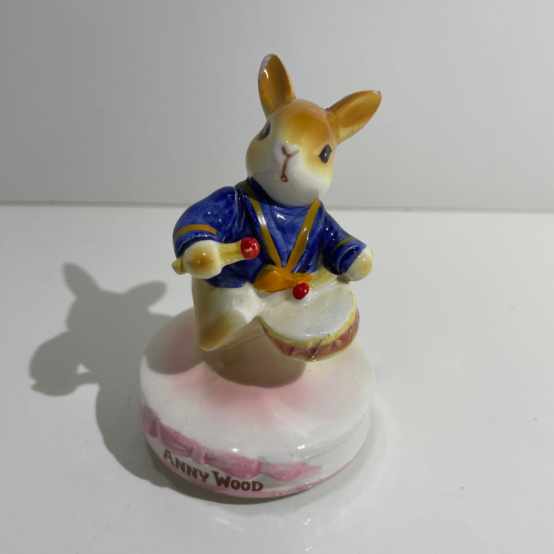 ANNY WOOD オルゴール 陶器製 置物 アニーウッド うさぎ - メルカリ