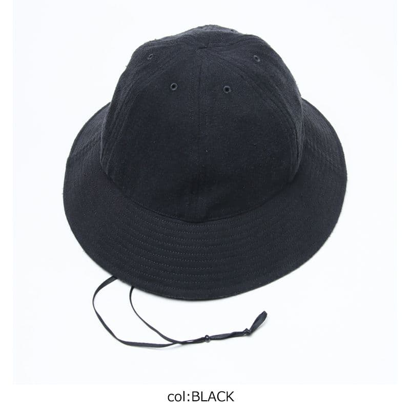 COMOLI 25SS シルクネップハット帽子B01-07002F ブラック新品 COMOLI (コモリ) シルクネップ ハット