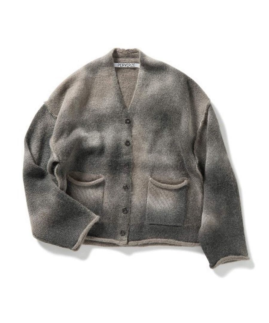 PERVERZE Spray Drawing Knit カーディガン ニット - メルカリ