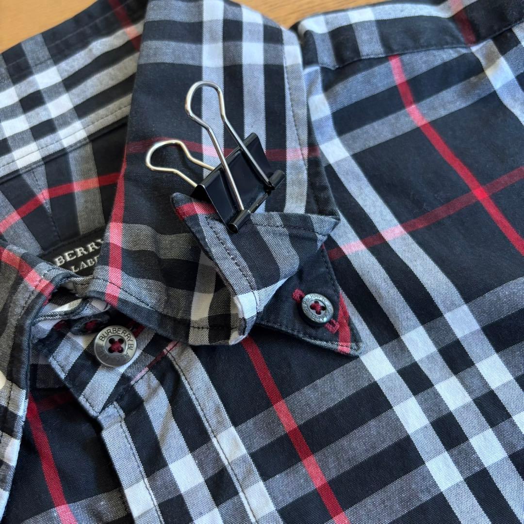 BURBERRY BLACK LABEL ノバチェック 長袖シャツ サイズ3 - メルカリ