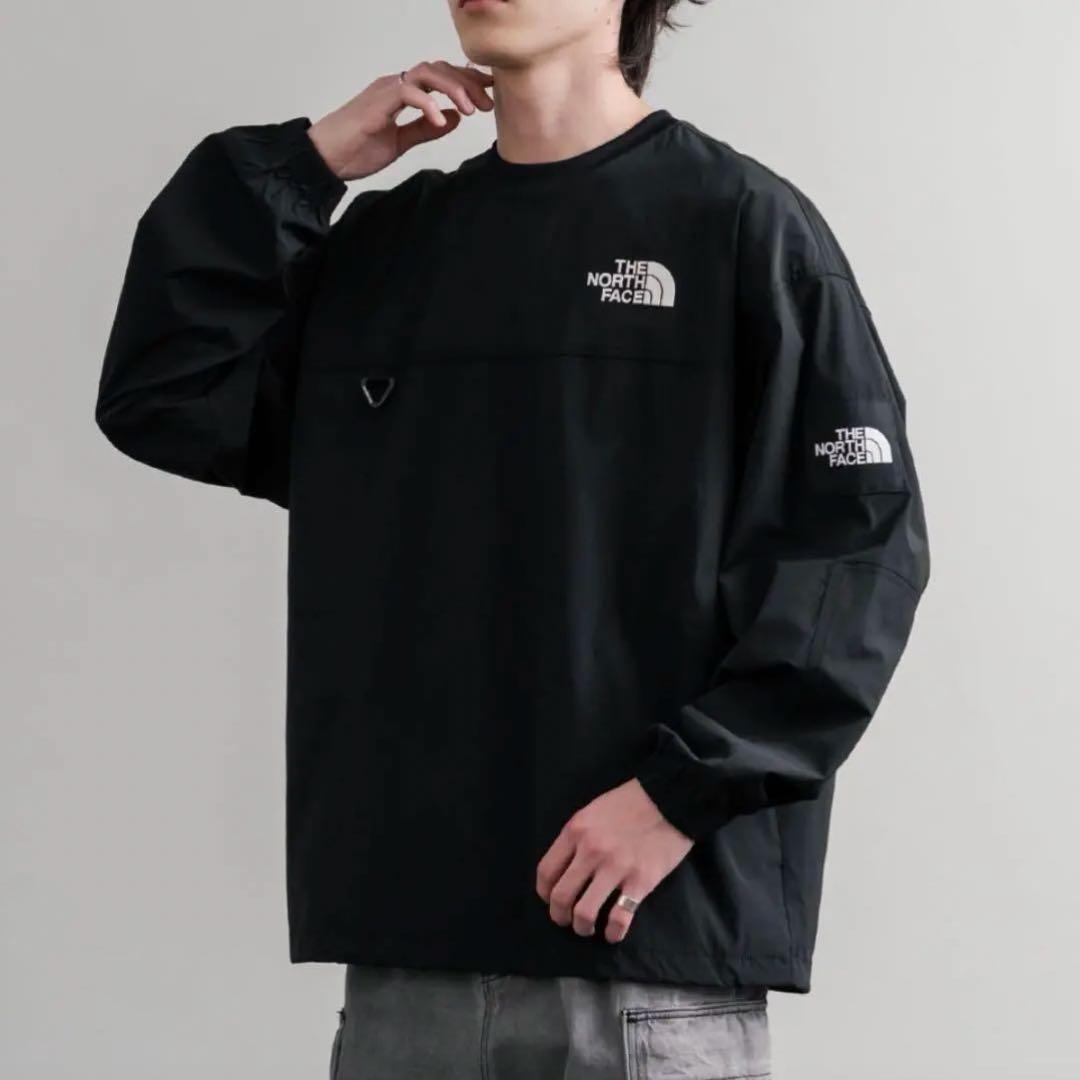 韓国限定 M】ノースフェイス アルバニー クルーネック 黒 ロンT 長袖