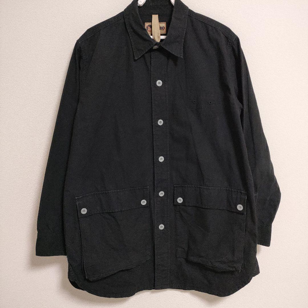 ナイジェルケーボン ミリタリーシャツ スウェーデン軍 ブラック 50 黒で際立つ完成美》UTILITY SHIRT TYPE2 - 10oz DENIM BLACK