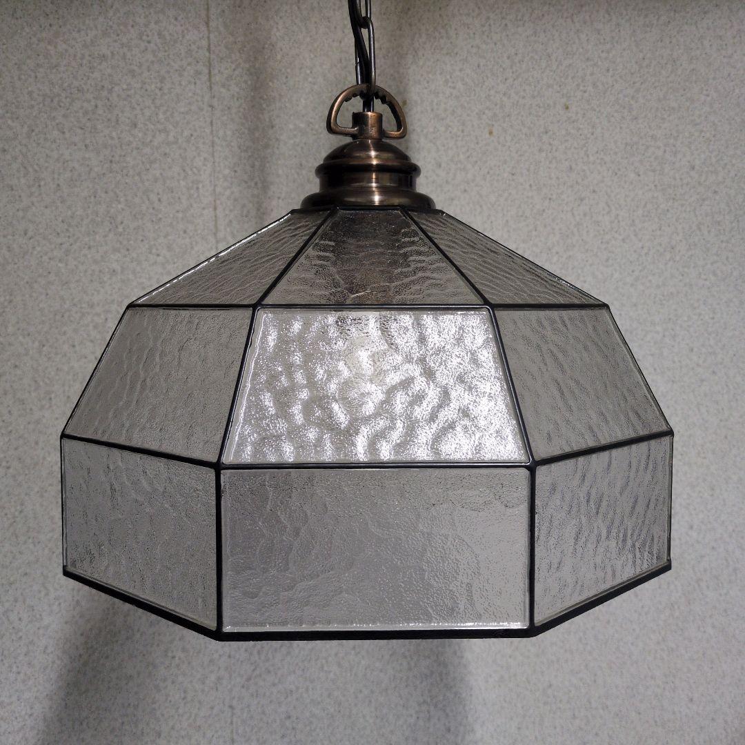 ジャパンヴィンテージ ガラスシェードのペンダントライト 吊り下げ