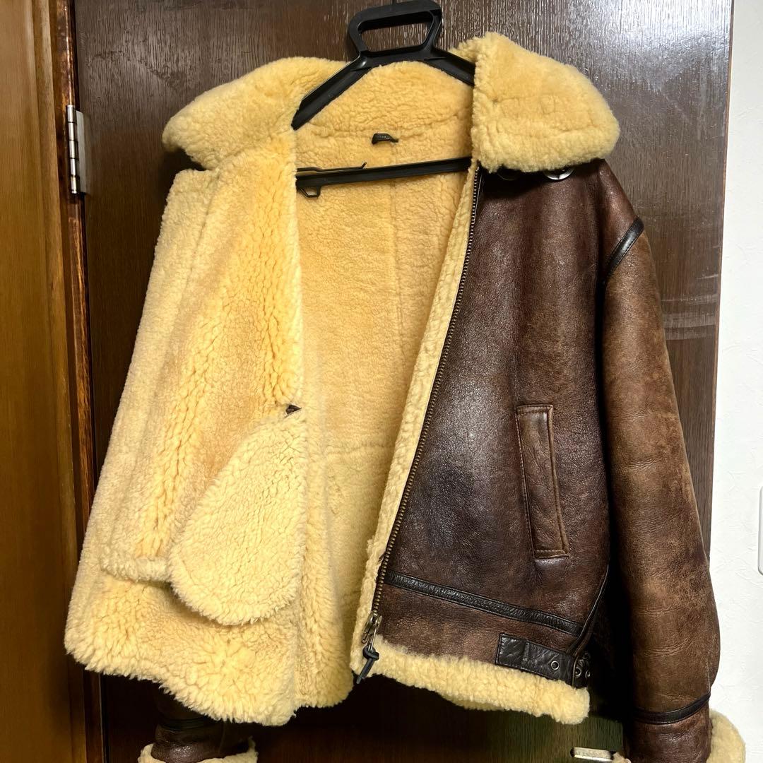 POTTAR ポッター ムートンジャケットB3 ライダース フライトジャケット