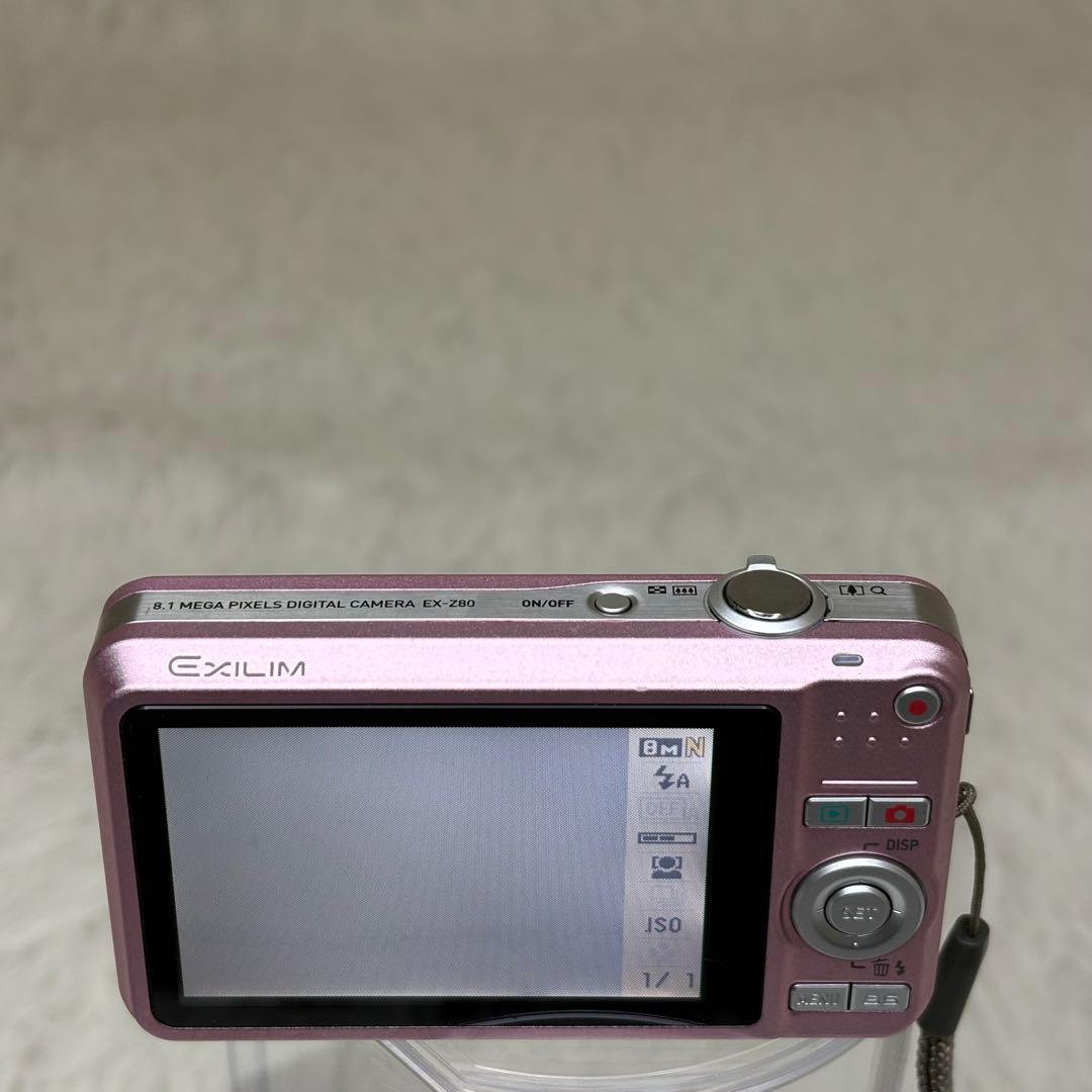 CASIO カメラ エクシリム EX-Z80 充電器 箱 ピンク コンデジ 可動