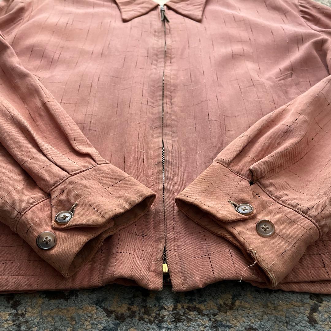 50s Julmor ギャバジャン ギャバジン レーヨン カスリ ピンク - メルカリ