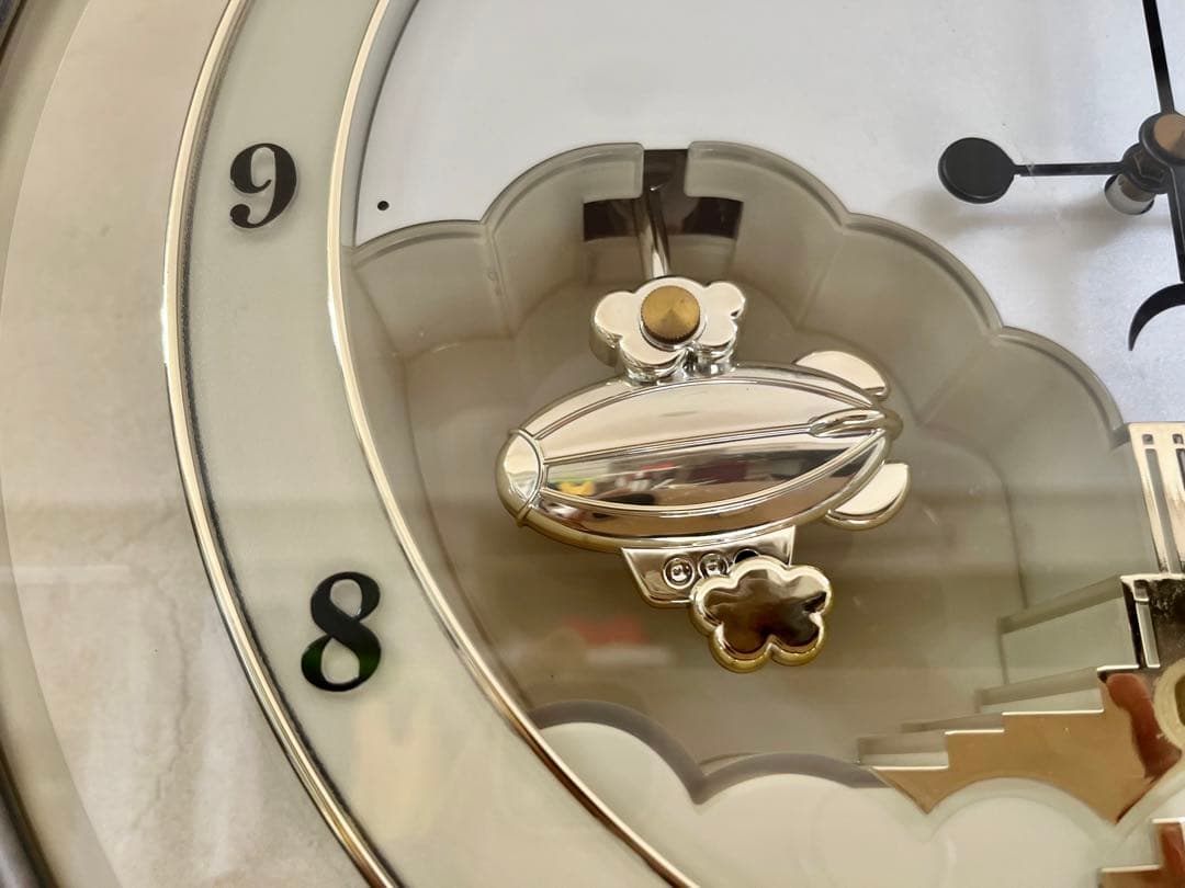 平成5年からくり時計 長針と短針が踊る 4MH689 リズム スモール