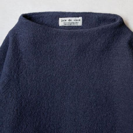 1754Joie de Vivre イタリアウールジャージボトルネックプルオーバ