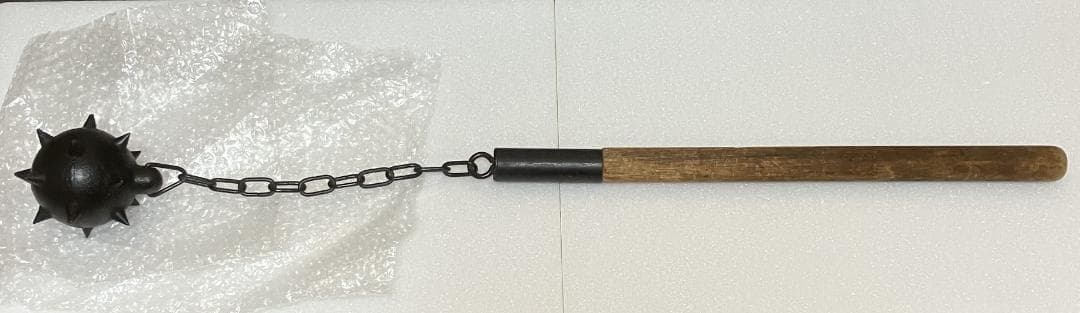 1.6kg】モーニングスター フレイル 鉄製 古美術工芸品 模造刀観賞用 武具