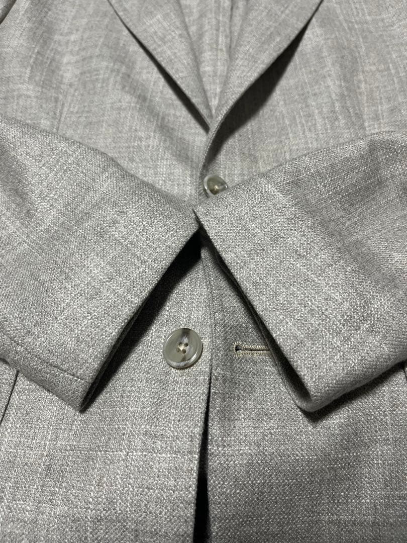 BARBA バルバ ジャケット 46 グレージュ ウール シルク カシミヤ