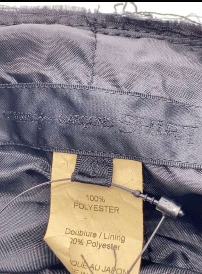 25ssオーバーサイズノーカラーポリ縮ジャケットコムデギャルソンシャツ