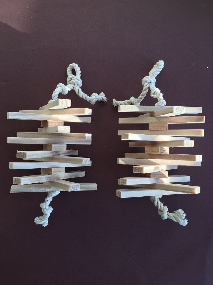 手作りインコのカジカジおもちゃ4個 - メルカリ