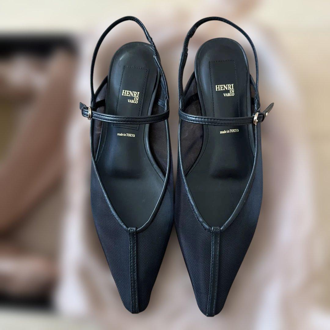 【HENRI EN VARGO(ヘンリエンヴァーゴ)】 パンプス　新品、未使用 HENRI EN VARGO（ヘンリエンヴァーゴ） バレエシューズ パンプス