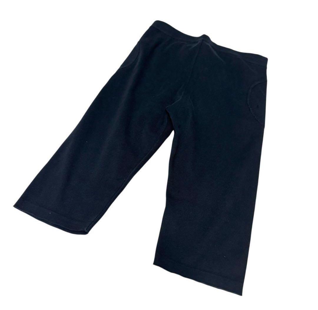 美品CHANEL シャネル ハーフ スウェットパンツ ココマーク ブラック 38