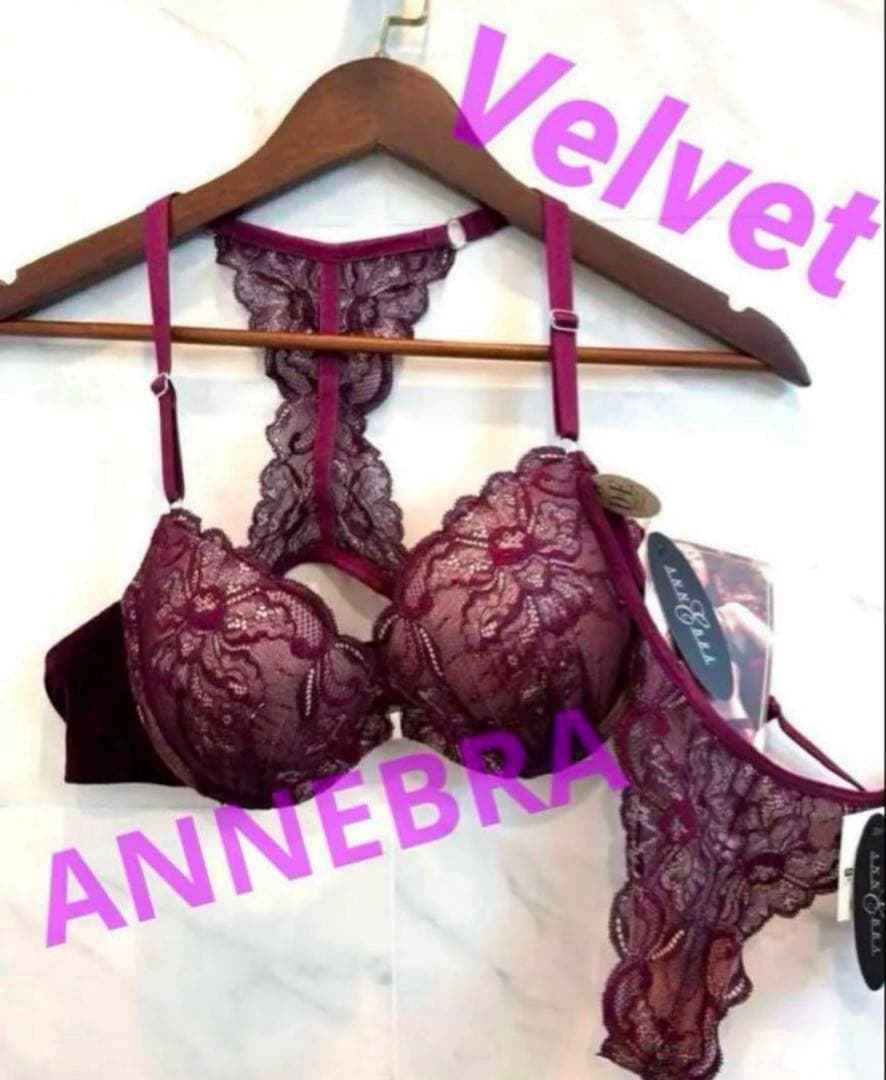 仮専用②【モデル掲載 ベロア×上品レース】annebra アンブラ