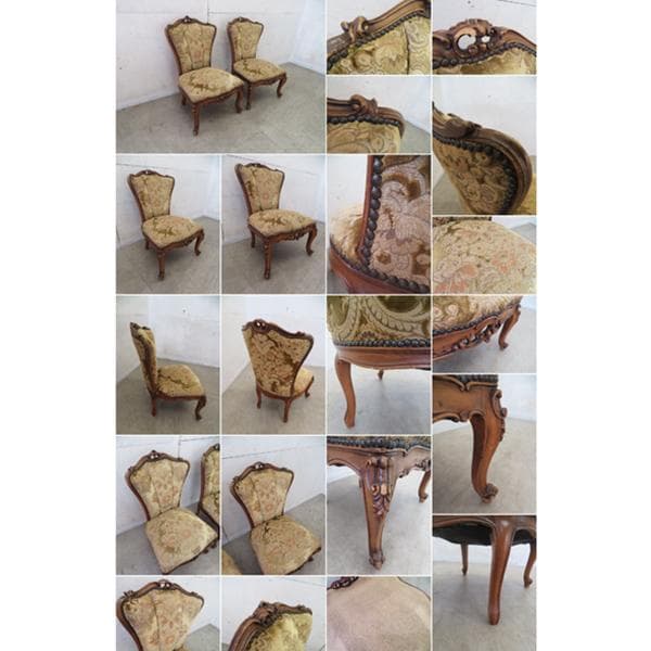 アンティーク□イタリア□ロココ様式□金華山□鋲□猫脚□ダイニング