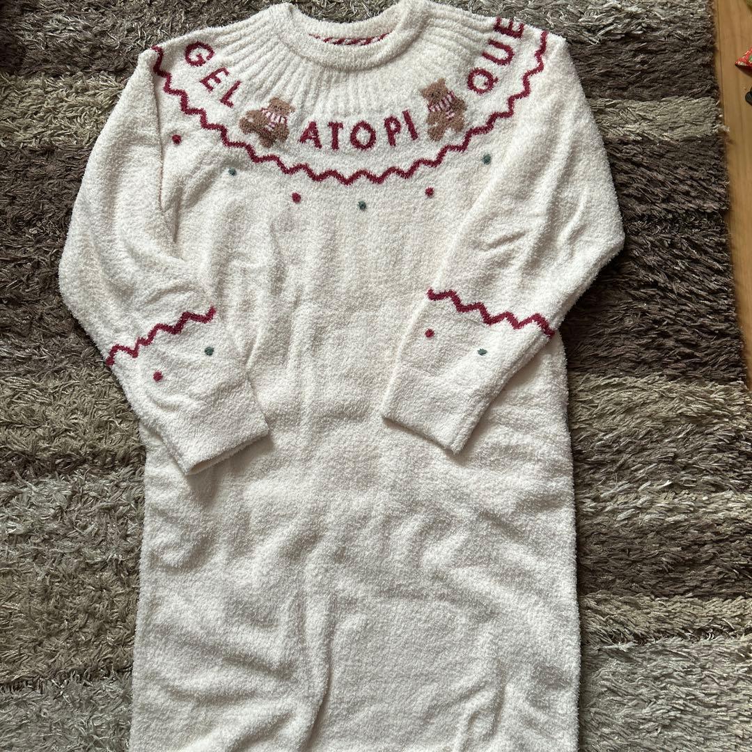 ジェラートピケ　くま　ワンピース　ルームウェア gelato pique（ジェラートピケ）の「ベア柄ワンピース（ルーム