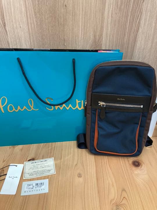 Paul Smith ボディーバッグ ネイビー オレンジ Paul Smith（ポール・スミス） ショルダーバッグ ボディバッグ クロス
