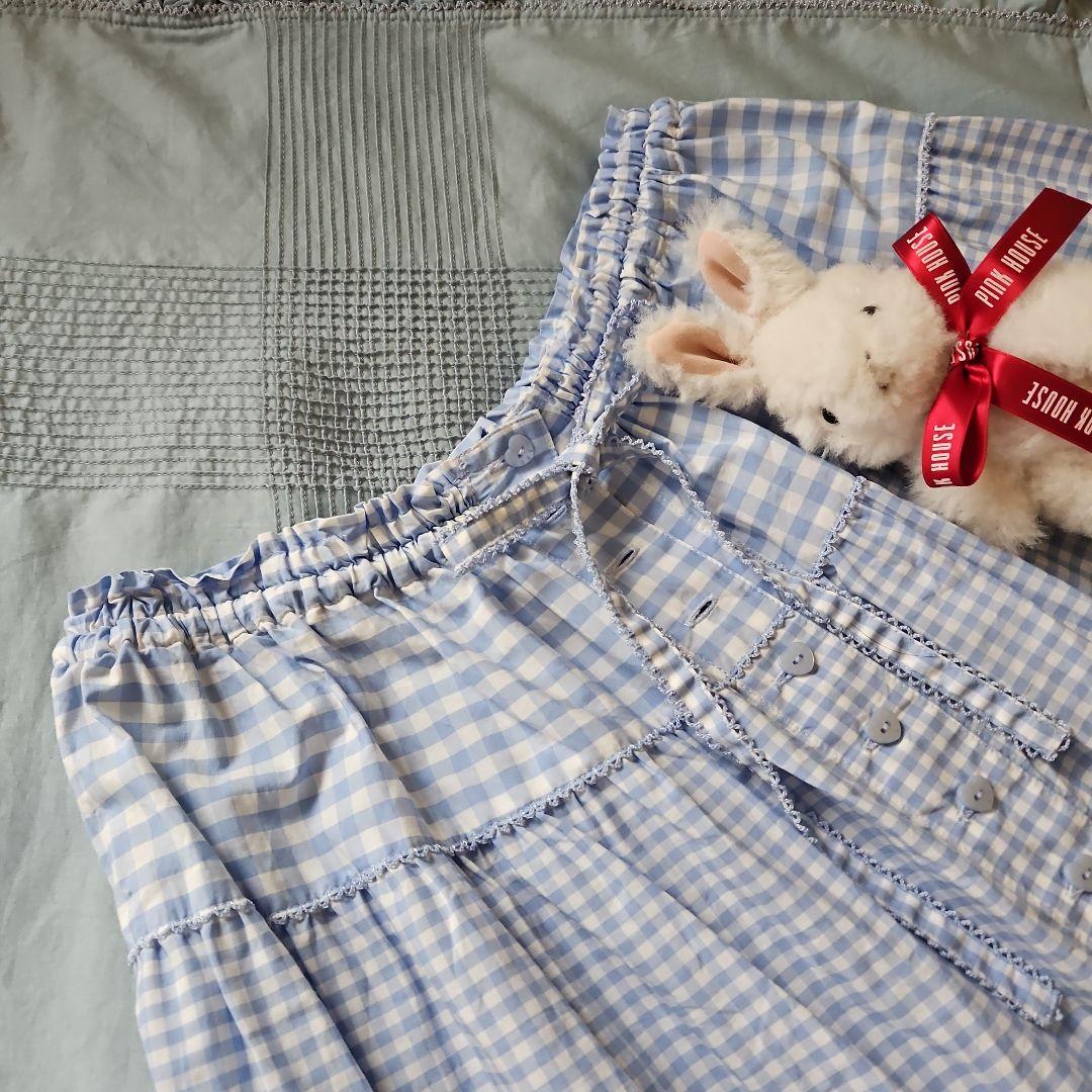 ☆ピンクハウス☆❤️青木美沙子さんコラボのロングスカート✨ブルー