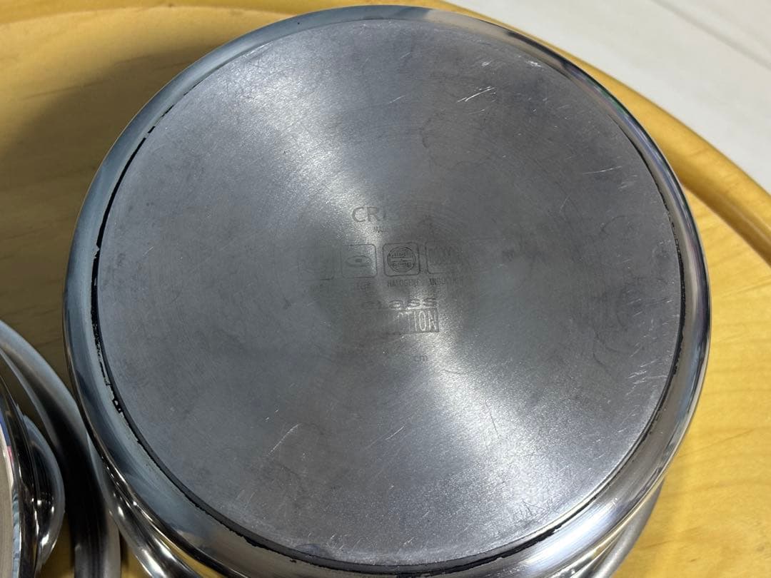 クリステル 深鍋 16/18/20cm 蓋付き 10点セット（内ハンドル2本）