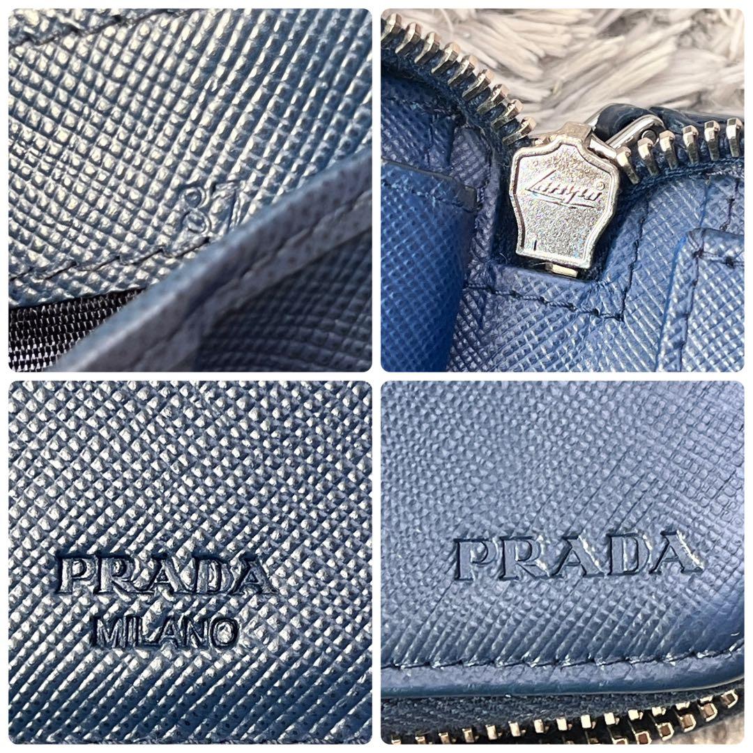 良品✨PRADA 大大容量 オーガナイザー サフィアーノ ラウンドジップ