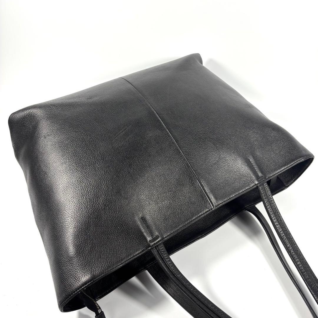 ✨美品✨ユナイテッドアローズ トートバッグ シボ 本革 黒 A4可 大容量