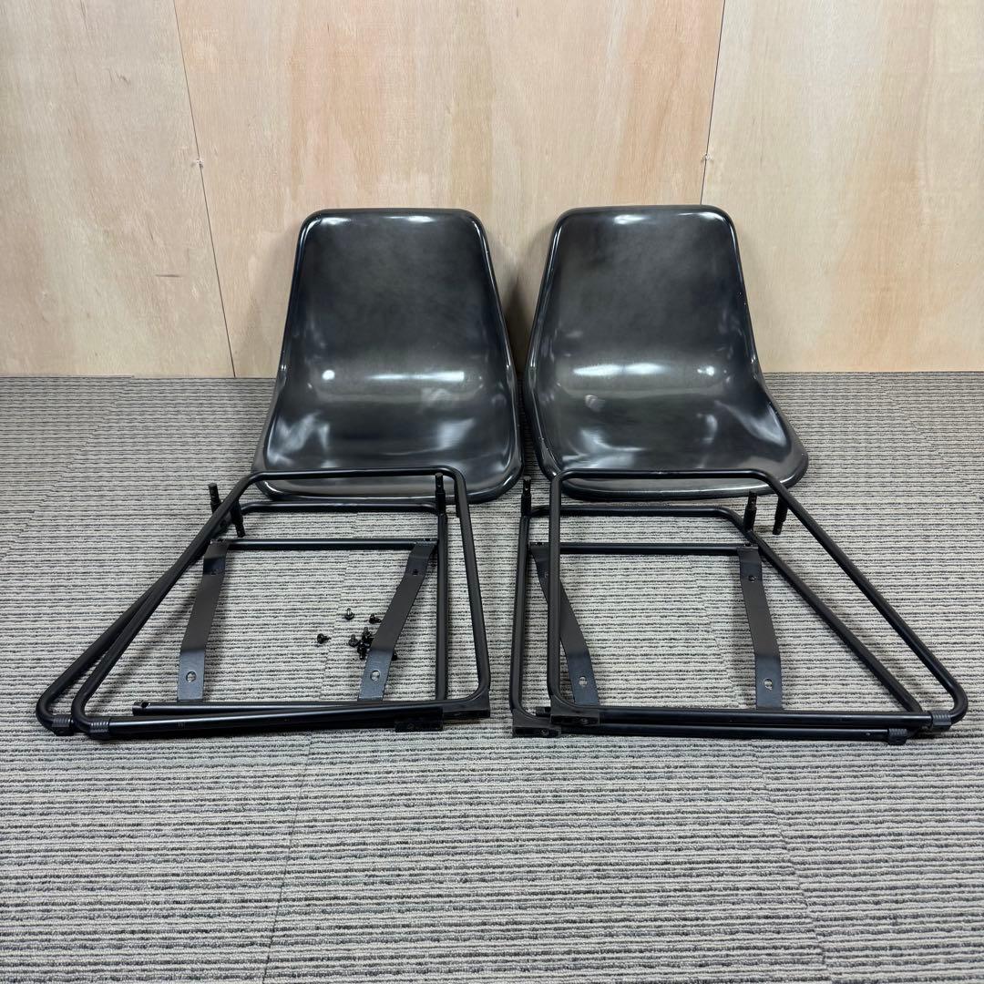 廃盤】 【希少】 ノットアンティークス ログチェア 座面アルミニウム 二脚