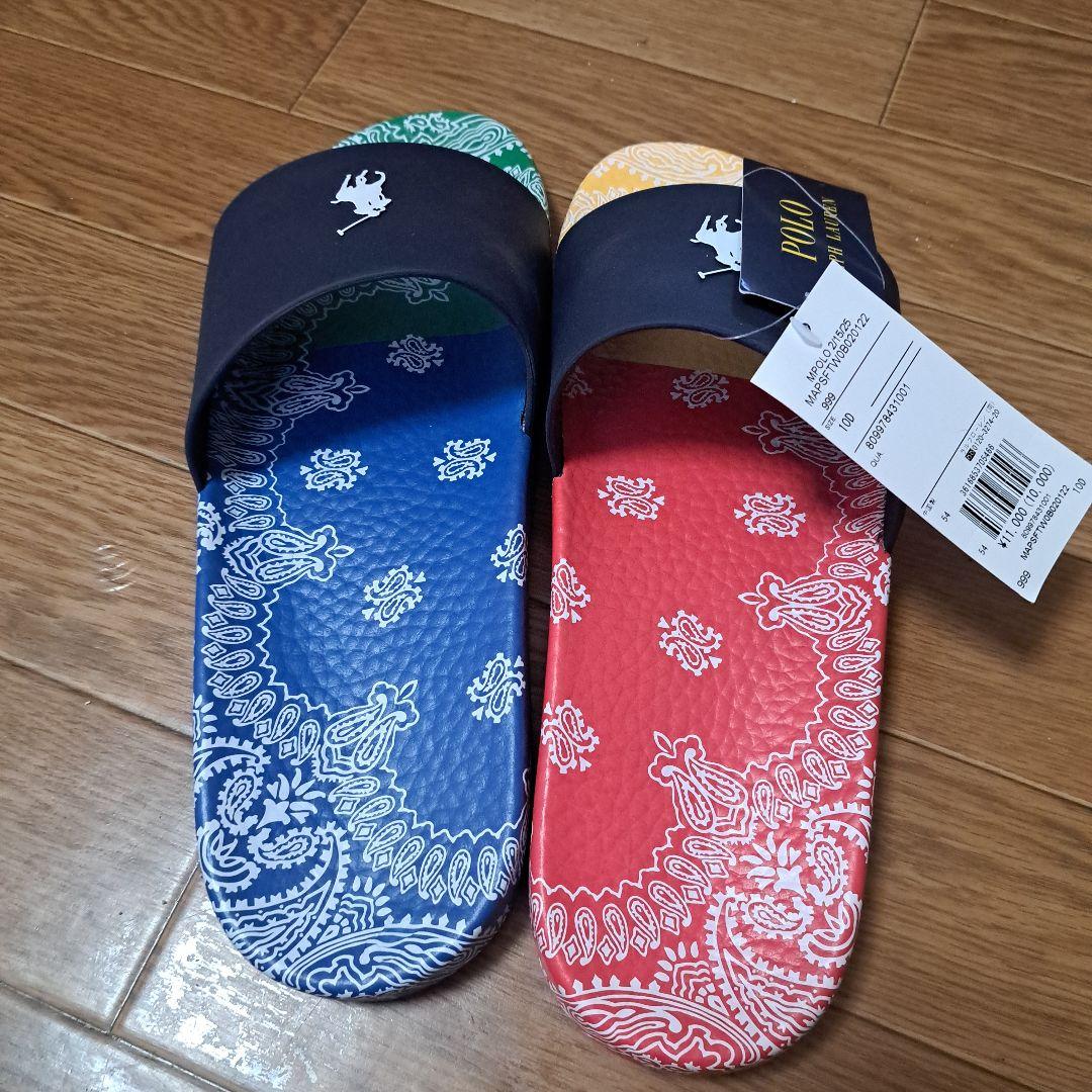 POLO ラルフローレン スライドサンダル 28.0cm マルチカラー