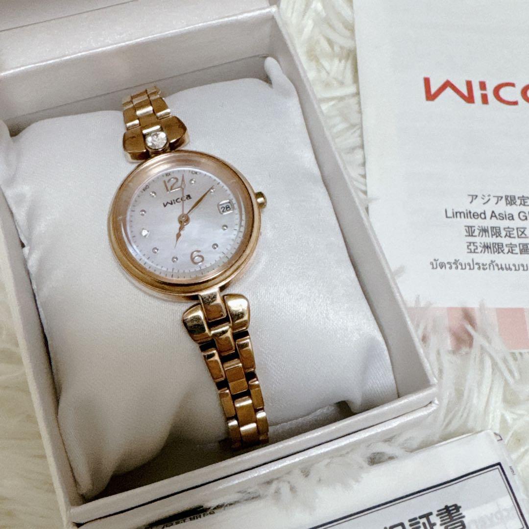 シチズン ウィッカ ティアラスターコレクション 電波ソーラー ピンクゴールド Amazon.co.jp: [CITIZEN] ウィッカ wicca ソーラーテック 電波時計