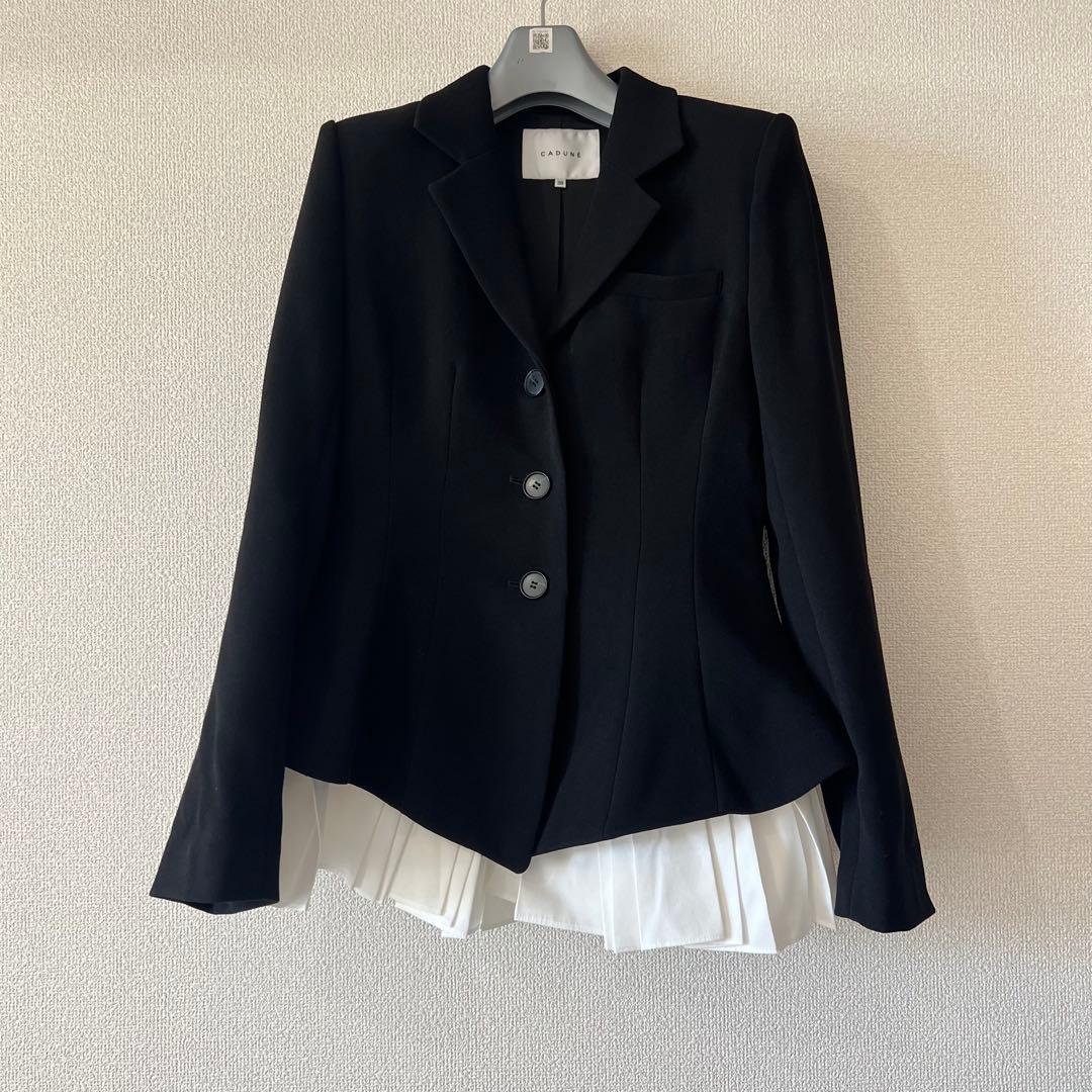 CADUNE カデュネ 神崎恵 ペプラムジャケット 38 M テーラード フリル